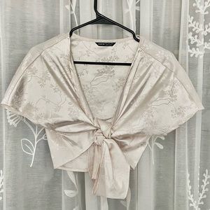 Satin Tie Top☁️